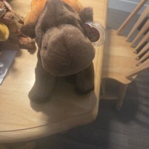 1999 Chocolate Brown and Orange Plush Toy